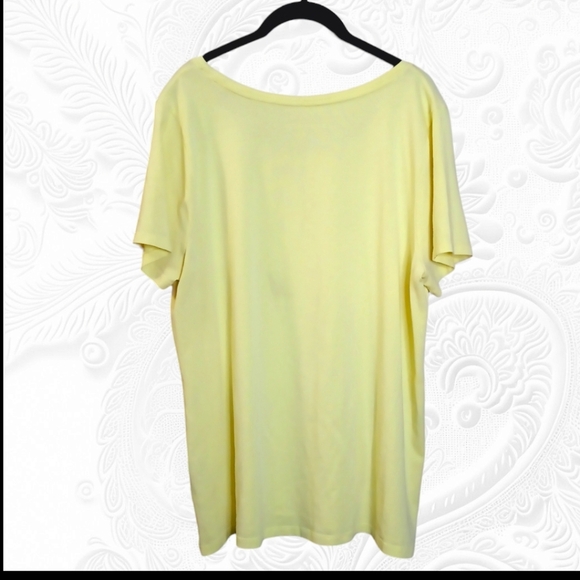 Soft Surroundings Basic Yellow Scoop Neck T-Shirt - Picture 2 of 2